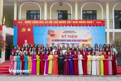 Đội ngũ giáo viên Trường Trung học Cơ sở Ngô Sĩ Liên, tỉnh Bắc Ninh. (Nguồn: Vietnam+)