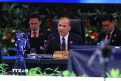 Tổng Thư ký Bộ Chuyển đổi năng lượng và Chuyển đổi nước Malaysia, ông Haji Mad Zaidi bin Mohd Karli chủ trì Hội nghị SOME+3. (Ảnh: TTXVN phát)