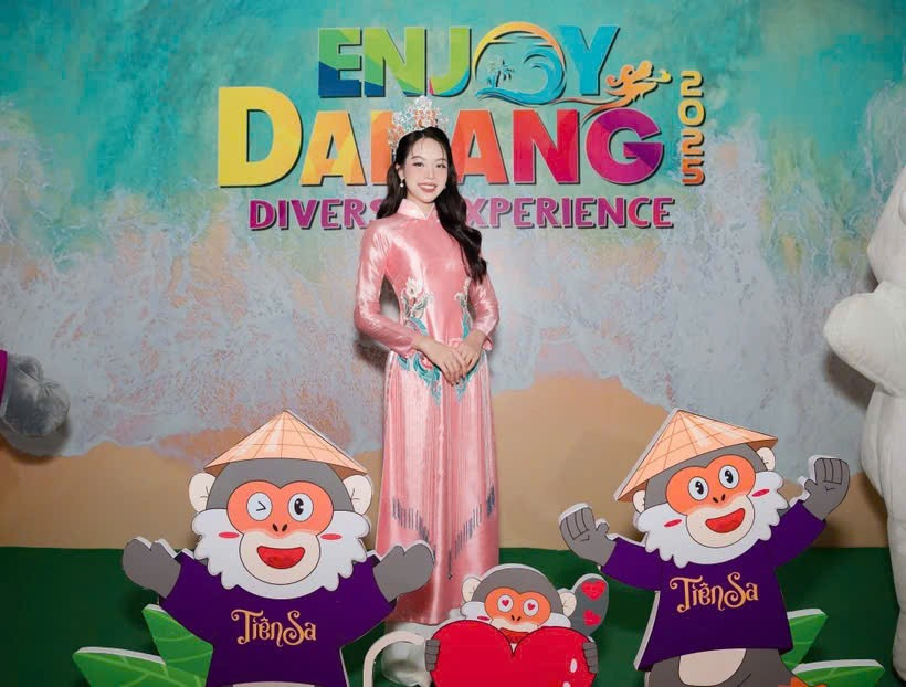 Đại sứ du lịch Đà Nẵng, Hoa hậu Thanh Thủy. (Ảnh: CTV/Vietnam+)