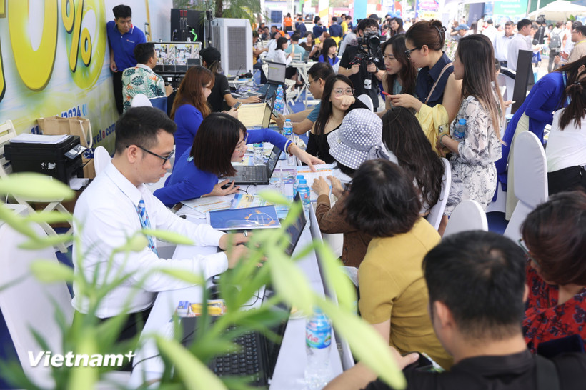 Hội chợ Du lịch quốc tế VITM Hà Nội luôn thu hút đông đảo sự quan tâm của công chúng. (Ảnh minh họa: Mai Mai/Vietnam+)