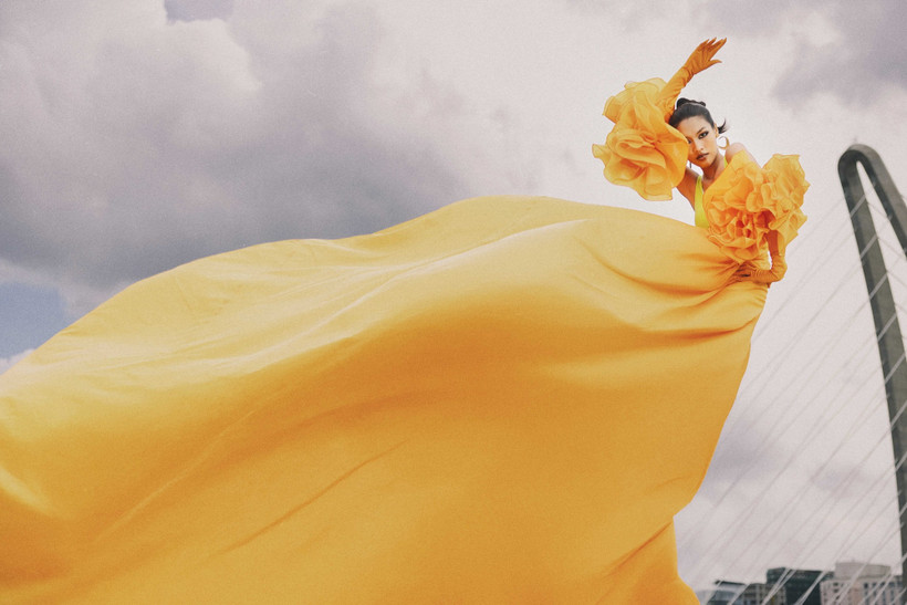 Bảo Ngọc với chiến thắng trong thử thách chụp hình trên không. (Ảnh: BTC)