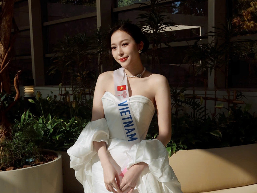 Hình ảnh mới nhất của Kiều Duy từ Miss International 2025. (Ảnh: NVCC)