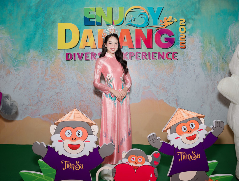 Đại sứ du lịch Đà Nẵng, Hoa hậu Thanh Thủy. (Ảnh: CTV/Vietnam+)