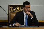 Chủ tịch Quốc hội Juan Guaido tự phong là Tổng thống lâm thời của Venezuela. (Ảnh: AFP/TTXVN)