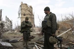 Binh sỹ Ukraine tại khu vực Donetsk ở miền đông Ukraine ngày 30/3/2019. (Ảnh: AFP/TTXVN)