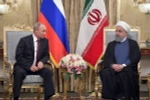 Tổng thống Nga Vladimir Putin (trái) trong cuộc hội đàm với người đồng cấp Iran Hassan Rouhani tại Tehran ngày 1/11. (Nguồn: AFP/TTXVN)
