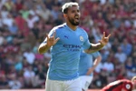 Sergio Aguero chạm mốc 400 bàn thắng trong sự nghiệp. (Ảnh: Getty)