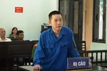 Đối tượng Nguyễn Tấn Sang tại phiên tòa. (Ảnh: TTXVN phát)