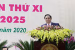 Ủy viên Bộ Chính trị, Bí thư Trung ương Đảng, Trưởng Ban Tổ chức Trung ương Phạm Minh Chính phát biểu chỉ đạo Đại hội. (Ảnh: Nguyễn Văn Trí/TTXVN)