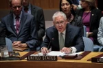 Ngoại trưởng Mỹ Rex Tillerson phát biểu tại phiên họp của Hội đồng Bảo an LHQ về vấn đề phi hạt nhân hóa ở New York (Mỹ) ngày 21/9. (Nguồn: AFP/TTXVN)