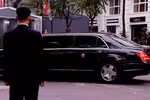 Xe của Triều Tiên Kim Jong-un tới khách sạn Metropole. (Nguồn: TTXVN)