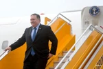 Ngoại trưởng Mỹ Mike Pompeo tới thủ đô Hà Nội. (Nguồn: Reuters)