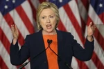 Cựu Ngoại trưởng Mỹ Hillary Clinton. (Nguồn: AFP/TTXVN)