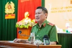 Trung tướng Nguyễn Văn Viện phát biểu tại Hội nghị. (Nguồn: Báo Người lao động)