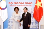 Bộ trưởng Ngoại giao Phạm Bình Minh hội đàm với bà Michaelle Jean, Tổng Thư ký Tổ chức Pháp ngữ Quốc tế. (Ảnh: An Đăng/TTXVN) 