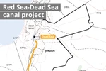 Dự án xây dựng con kênh đào đầu tiên nối Biển Đỏ với Biển Chết. (Nguồn: Middle East Eye)