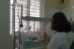Chăm sóc cho trẻ sơ sinh. (Ảnh: PV/Vietnam+)