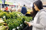 Mua rau xanh trong siêu thị. (Nguồn: TTXVN/Vietnam+)