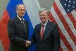 Cố vấn An ninh Quốc gia Mỹ John Bolton và Thư ký Hội đồng An ninh Quốc gia Nga Nikolai Patrushev. (Nguồn: twitter)