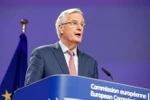 Trưởng đoàn đàm phán EU Michel Barnier. (Ảnh: THX/TTXVN)
