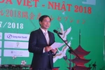 Thứ trưởng Thường trực Bộ Ngoại giao Bùi Thanh Sơn phát biểu tại lễ hội giao lưu văn hóa Việt-Nhật 2018. (Ảnh: Đinh Văn Nhiều/TTXVN)