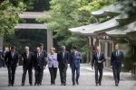 Các nhà lãnh đạo G7 thăm một đền thờ ở Mie, Nhật Bản. (Nguồn: EPA/TTXVN)