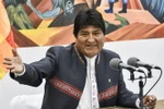 Tổng thống Bolivia Evo Morales trong cuộc họp báo tại La Paz ngày 24/10/2019. (Ảnh: AFP/TTXVN)