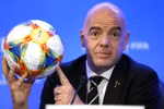 Chủ tịch FIFA Gianni Infantino tại cuộc họp báo ở Miami, Florida, Mỹ ngày 15/3. (Ảnh: AFP/TTXVN)