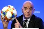 Chủ tịch FIFA Gianni Infantino tại cuộc họp báo ở Miami, Florida, Mỹ ngày 15/3. (Ảnh: AFP/TTXVN)