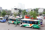 Bến xe Giáp Bát. (Ảnh: Quang Quyết/TTXVN)