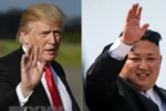 Tổng thống Mỹ Donald Trump (trái) và nhà lãnh đạo Triều Tiên Kim Jong-un. (Nguồn: AFP/TTXVN)