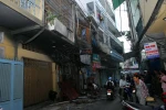 Hiện trường vụ cháy. (Ảnh: Mạnh Linh/TTXVN) 