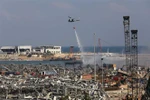 Cảnh đổ nát hoang tàn sau vụ nổ kinh hoàng ở khu cảng thủ đô Beirut, Liban ngày 5/8/2020. (Ảnh: THX/TTXVN)