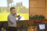 Phó Tổng Giám đốc Thông tấn xã Việt Nam Lê Quốc Minh thuyết trình tại Hội nghị. (Ảnh: Hoa Mai/Vietnam+)