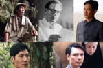 (Từ trái sang, trên xuống) NSND Bùi Bài Bình trong 'Nhà tiên tri,' NSƯT Tiến Hợi trong 'Hà Nội - Mùa Đông năm 46,' Minh Hải trong 'Vượt qua bến Thượng Hải,' Mạnh Trường trong 'Thầu Chín ở Xiêm' và NSƯT Trần Lực trong 'Nguyễn Ái Quốc ở Hông Kông.' (Ảnh tư 