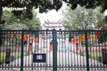 Văn miếu Quốc tử giám thực hiện đóng cửa không đón khách thăm quan (Ảnh: Lâm Phan/Vietnam+)