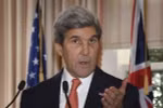  Ngoại trưởng Mỹ John Kerry trong cuộc họp báo ở Wellington, New Zealand ngày 13/11. (Ảnh: AP/TTXVN)