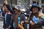 Người dân tham gia biểu tình ủng hộ cựu Tổng thống Evo Morales tại La Paz, Bolivia, ngày 13/11. (Ảnh: AFP/TTXVN)