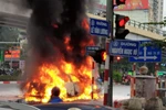 Hiện trường vụ tai nạn khiến một người tử vong tại chỗ ở Hà Nội hôm 20/11. (Ảnh: PV/Vietnam)
