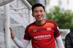 Đoàn Văn Hậu trong buổi tập của U22 Việt Nam. (Nguồn: VFF)