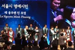 Chị Lê Nguyễn Minh Phương tại buổi vinh danh "Công dân danh dự Seoul"- Ảnh: NVCC