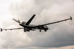 (Tư liệu) Máy bay không người lái (UAV) MQ-9 Reaper thực hiện chuyến bay huấn luyện tại Michigan, Mỹ. (Ảnh: AFP/TTXVN) 