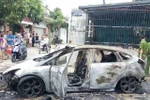 Người điều khiển bất cẩn, xe ôtô 4 chỗ bị thiêu rụi hoàn toàn 