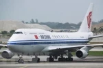 Chiếc máy bay Air China được cho là đã chở ông Kim tới Singapore. (Nguồn: Straits Times)