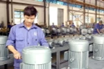 Sản xuất động cơ điện tại Công ty cổ phần chế tạo điện cơ Hà Nội. (Ảnh: Minh Đông/TTXVN)