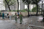 Khu vực cách ly mới tại quận Hoàng Mai. (Ảnh: PV/Vietnam+) 