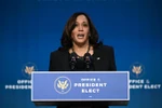 Phó Tổng thống Mỹ đắc cử Kamala Harris phát biểu tại một sự kiện ở Wilmington, Delaware ngày 7/1/2021. (Ảnh: AFP/TTXVN)
