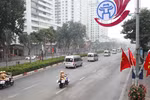 Đoàn xe đưa các biểu tới Trung tâm Hội nghị quốc gia. (Ảnh minh họa: TTXVN)