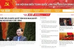 Giao diện trang thông tin điện tử về Đại hội Đảng XIII của TTXVN. (Nguồn: Vietnam+)