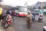 Hiện trường vụ tai nạn. (Ảnh: Lê Xuân/TTXVN)